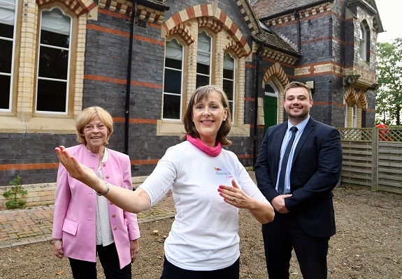 From the left, Cllr Izzi Seccombe (Warwickshire County Council), Julia Mitchell and Adam Plumb (CWLEP Growth Hub) 
